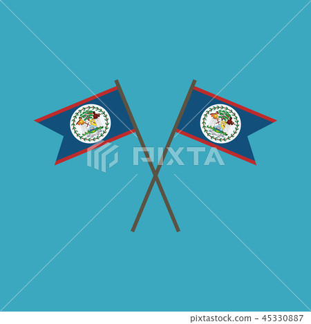 Belize flag icon in flat design - Stock Illustration [45330887] - PIXTA