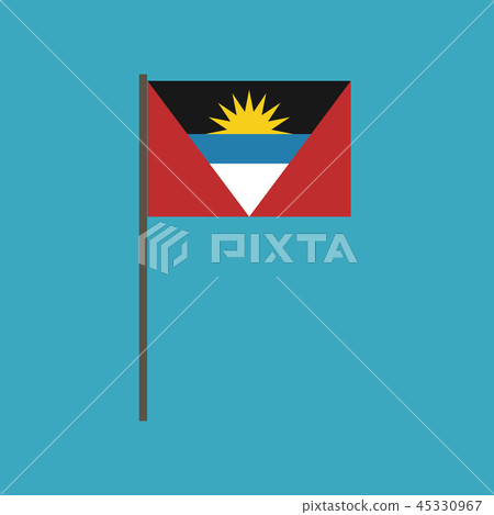 Antigua and Barbuda flag icon in flat design Antigua and Barbuda flag icon in flat design 45330967