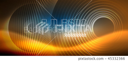Neon glowing circles background Neon glowing circles background 45332366
