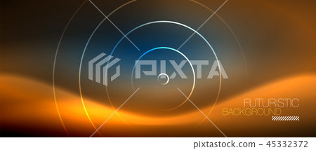 Neon glowing circles background Neon glowing circles background 45332372