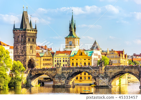 Charles Bridge, Old Town Bridge Tower and the Old Town Hall, Pra 45333457
