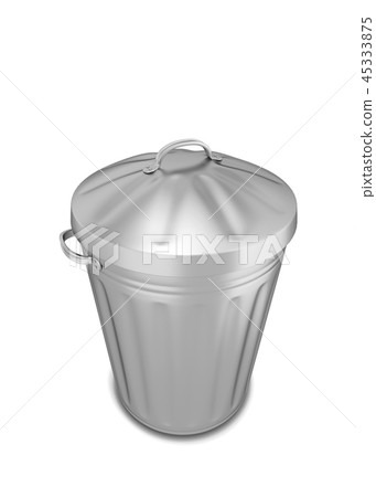 Metal trash bin 45333875