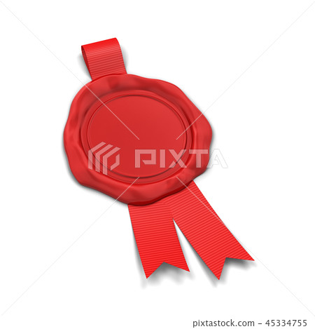Blank wax seal with ribbon Blank wax seal with ribbon 45334755