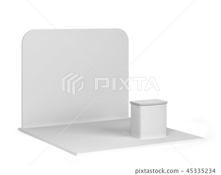 Simple tradeshow booth with a counter 45335234