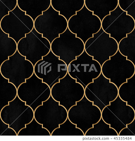 Black watercolor moroccan vintage seamless pattern Black watercolor moroccan vintage seamless pattern 45335484