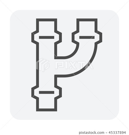 pipe connector icon 45337894