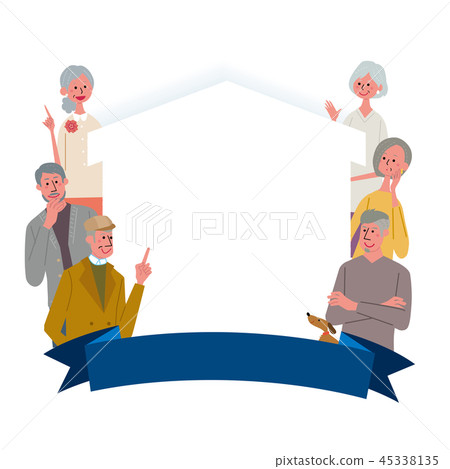 Senior house frame illustration 45338135