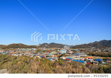 Aerial view near Minami Boso city Iwai beach 45339205