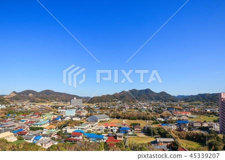 Aerial view near Minami Boso city Iwai beach Aerial view near Minami Boso city Iwai beach 45339207