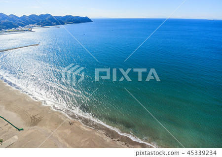 在Minami Boso市Iwai海灘附近的鳥瞰圖 45339234