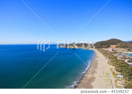 Aerial view near Minami Boso city Iwai beach 45339257