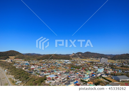 Aerial view near Minami Boso city Iwai beach 45339262