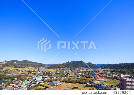 Aerial view near Minami Boso city Iwai beach 45339264