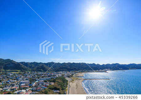 Aerial view near Minami Boso city Iwai beach 45339266