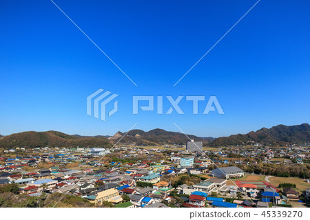 Aerial view near Minami Boso city Iwai beach 45339270