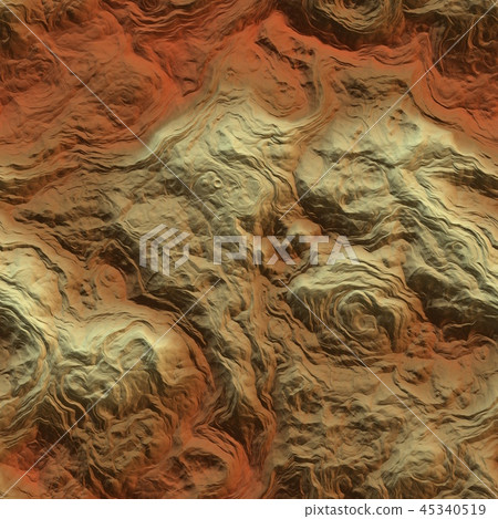 Fantasy planet terrain seamless texture or background illustration Fantasy planet terrain seamless texture or background illustration 45340519