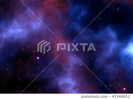 Starry Nebula Colorful Outer Space background illustration Starry Nebula Colorful Outer Space background illustration 45340652
