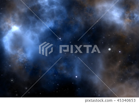 Starry Nebula Colorful Outer Space background illustration Starry Nebula Colorful Outer Space background illustration 45340653