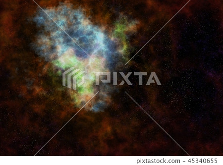 Starry Nebula Colorful Outer Space background illustration Starry Nebula Colorful Outer Space background illustration 45340655
