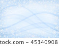 Snowflakes frame on blue background 45340908