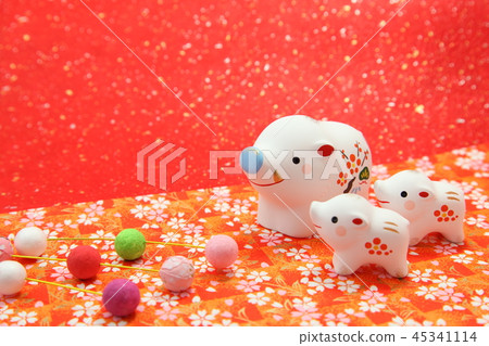 Year of the New Year material White Birch Red back Side Year of the New Year material White Birch Red back Side 45341114