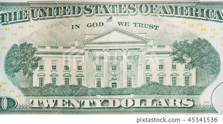 Back of 20 dollar bill Back of 20 dollar bill 45341536
