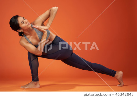 Revolved Crescent Lunge yoga pose 45342043