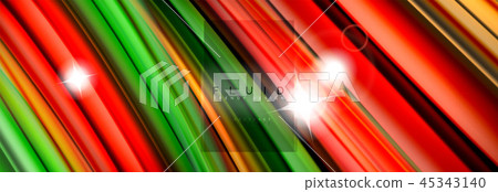 Mixing color waves on black, liquid flowing shapes 45343140