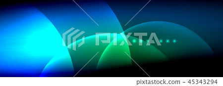 Vector blurred neon glowing circles with flowing and liquid light concept, energy magic fantastic Vector blurred neon glowing circles with flowing and liquid light concept, energy magic fantastic 45343294