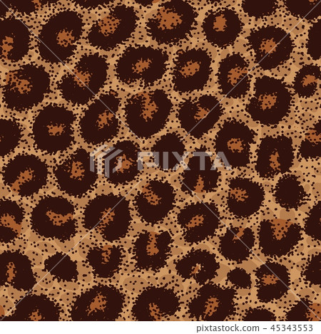 Seamless leopard, ocelot or wild cat fur pattern print 45343553