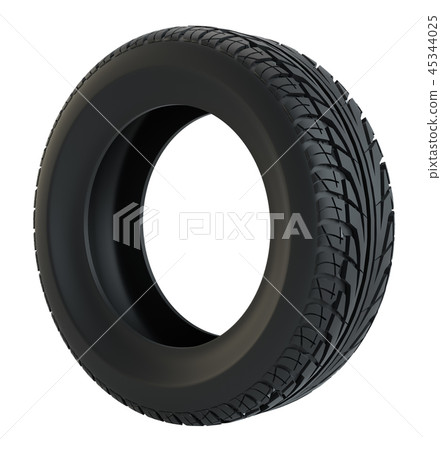 Car tire isolated on white background 45344025