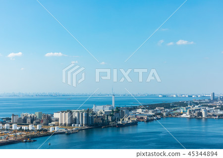 (Chiba Prefecture-Gulf Scenery) Landscape of Tokyo Bay seen from Port Tower 5 (Chiba Prefecture-Gulf Scenery) Landscape of Tokyo Bay seen from Port Tower 5 45344894