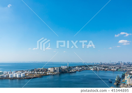 (Chiba Prefecture-Bayside Landscape) Tokyo Bay Landscape 4 as seen from the Port Tower (Chiba Prefecture-Bayside Landscape) Tokyo Bay Landscape 4 as seen from the Port Tower 45344895