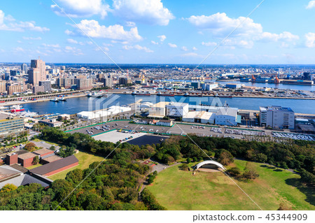 (Chiba Prefecture-Gulf Scenery) Landscape of Tokyo Bay seen from Port Tower 9 45344909