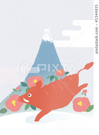 富士山和石獅_ 2019 45344935