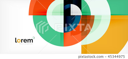 Circle abstract background, geometric modern design template 45344975
