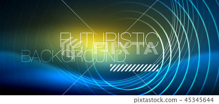 Neon glowing circles background 45345644