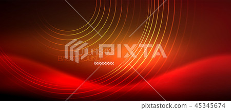 Neon glowing techno lines, hi-tech futuristic abstract background template with square shapes 45345674