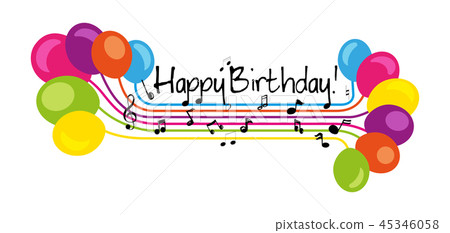 Happy Birthday greeting card with lettering design Happy Birthday greeting card with lettering design 45346058