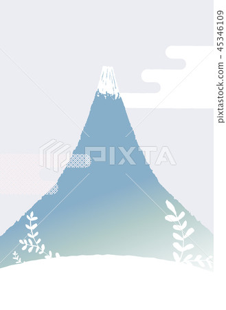 Mount Fuji and the sea of clouds and snow Mount Fuji and the sea of clouds and snow 45346109