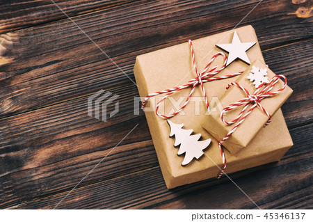 Christmas wooden decorations old wooden board Christmas wooden decorations old wooden board 45346137