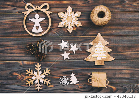 Christmas composition. Christmas snowflakes Christmas composition. Christmas snowflakes 45346138