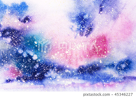 Abstract watercolor illustration. Hand drawn watercolour painting. Colorful blots textured Abstract watercolor illustration. Hand drawn watercolour painting. Colorful blots textured 45346227