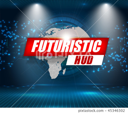 Futuristic interface, HUD, vector background. Futuristic interface, HUD, vector background. 45346302