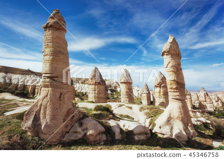 valley of love in summertime, Goreme, Cappadocia, Turkey  45346758