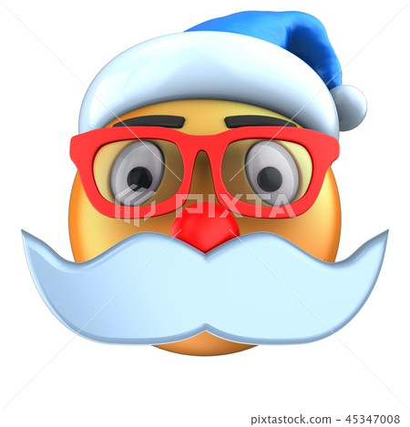 3d orange emoticon smile with Christmas hat 3d orange emoticon smile with Christmas hat 45347008