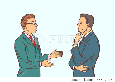 two businessmen brainstorming. collaboration teamwork 45347027