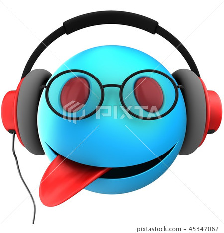 3d blue emoticon smile 45347062