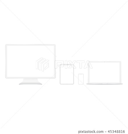 White gadgets set White gadgets set 45348816