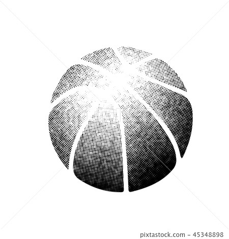 Basketball halftones silhouette Basketball halftones silhouette 45348898